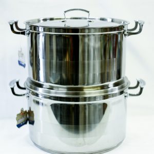 2 PIECE SET OF ELERANBE STAINLESS STEEL COOKWARE