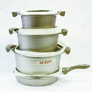 3-SET OF NON STICK POT WITH ONE FRYPAN SET