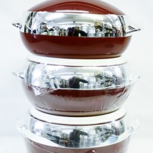 3-SET OF WINE COLORED SILVER SIDED LINING FOR FINE DINING