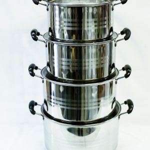 4 PIECE SET OF SLIKEY ALUMINIUM COOKWARE 24CM,26CM,28CM,30CM