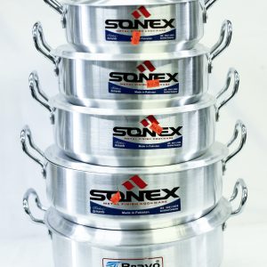 4 PIECE SET OF STONEX ALUMINIUM COOKWARE AND 1 BRAVO 32CM COOKWARE