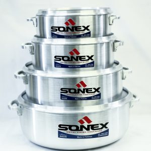 4 SET OF STONEX METAL FINISH COOKWARE IN DIFFERENT SIZES