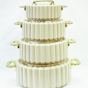 SET OF COOLER WITH GOLD HANDLE